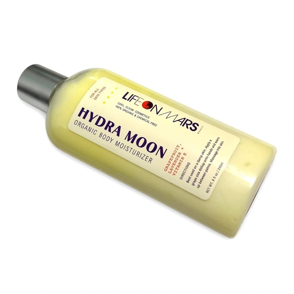 Life on Mars Hydra Moon Organic Body Moisturizer Grapefruit, Lavender, Vitamin E